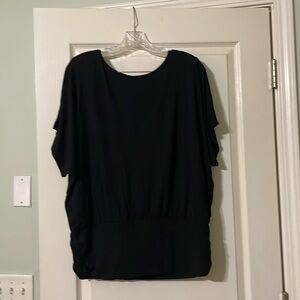 Chicos black dress top. Ruching on sides. Size 3 (XL)